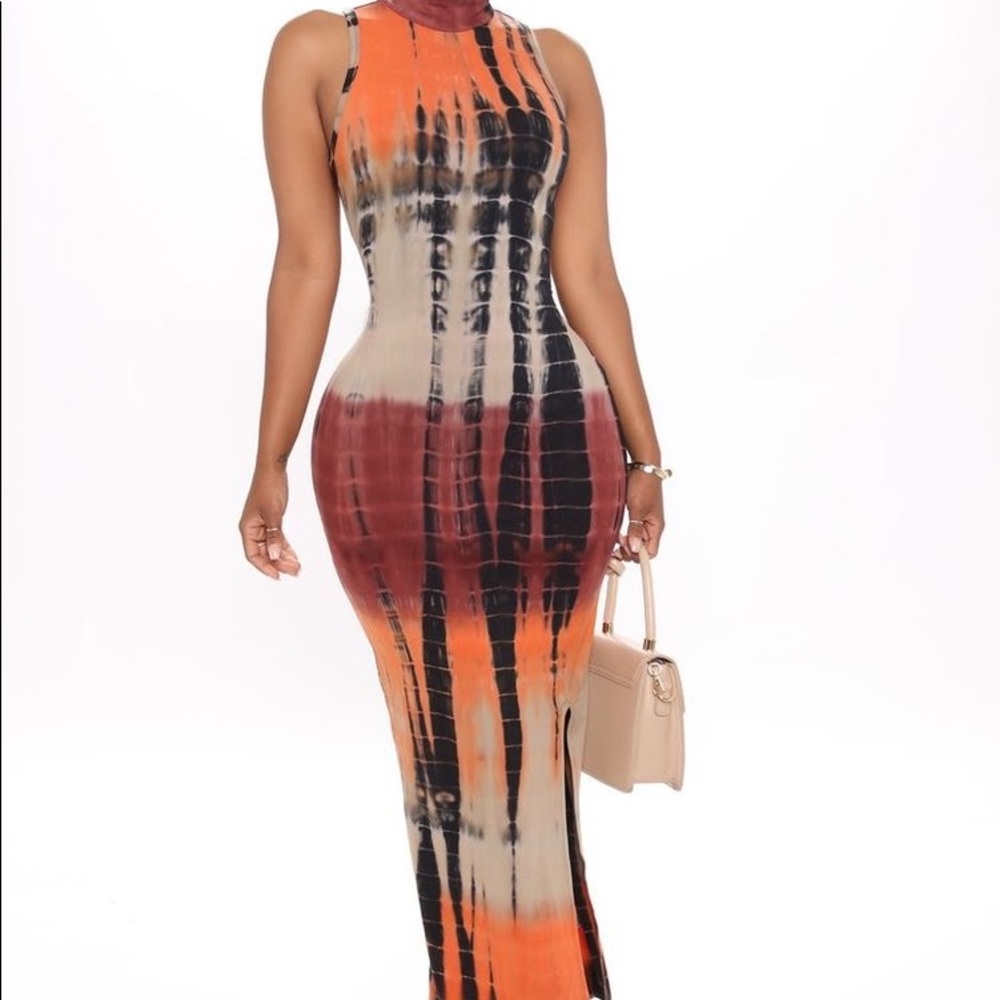 Fashion Nova Superstar Girl tie dye maxi dress